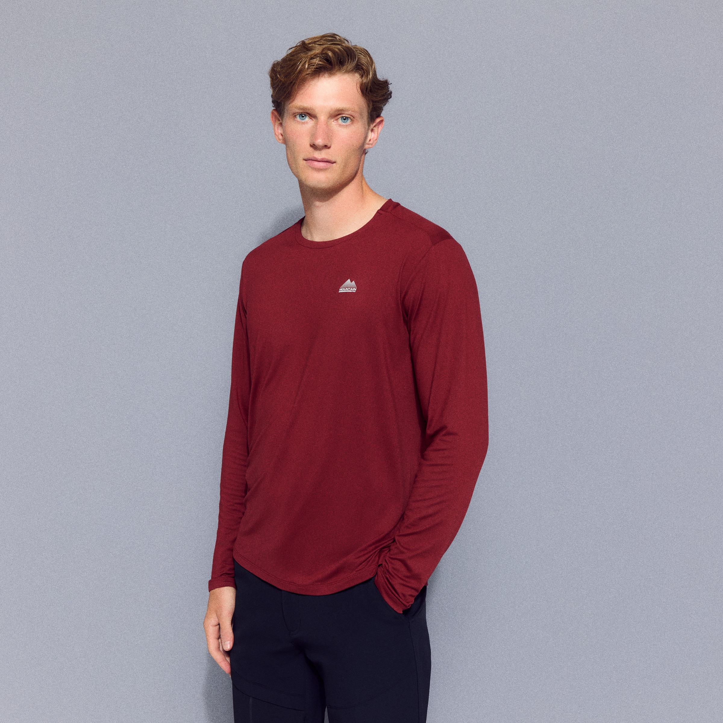 T-shirt de Montanha de Homem Vermelho-1