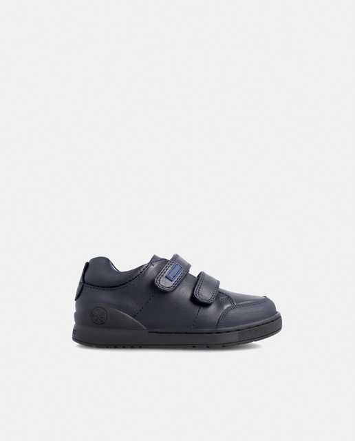 Imagen 0 de Zapatos de bebé niño en azul marino con puntera reforzada y doble cierre adherente