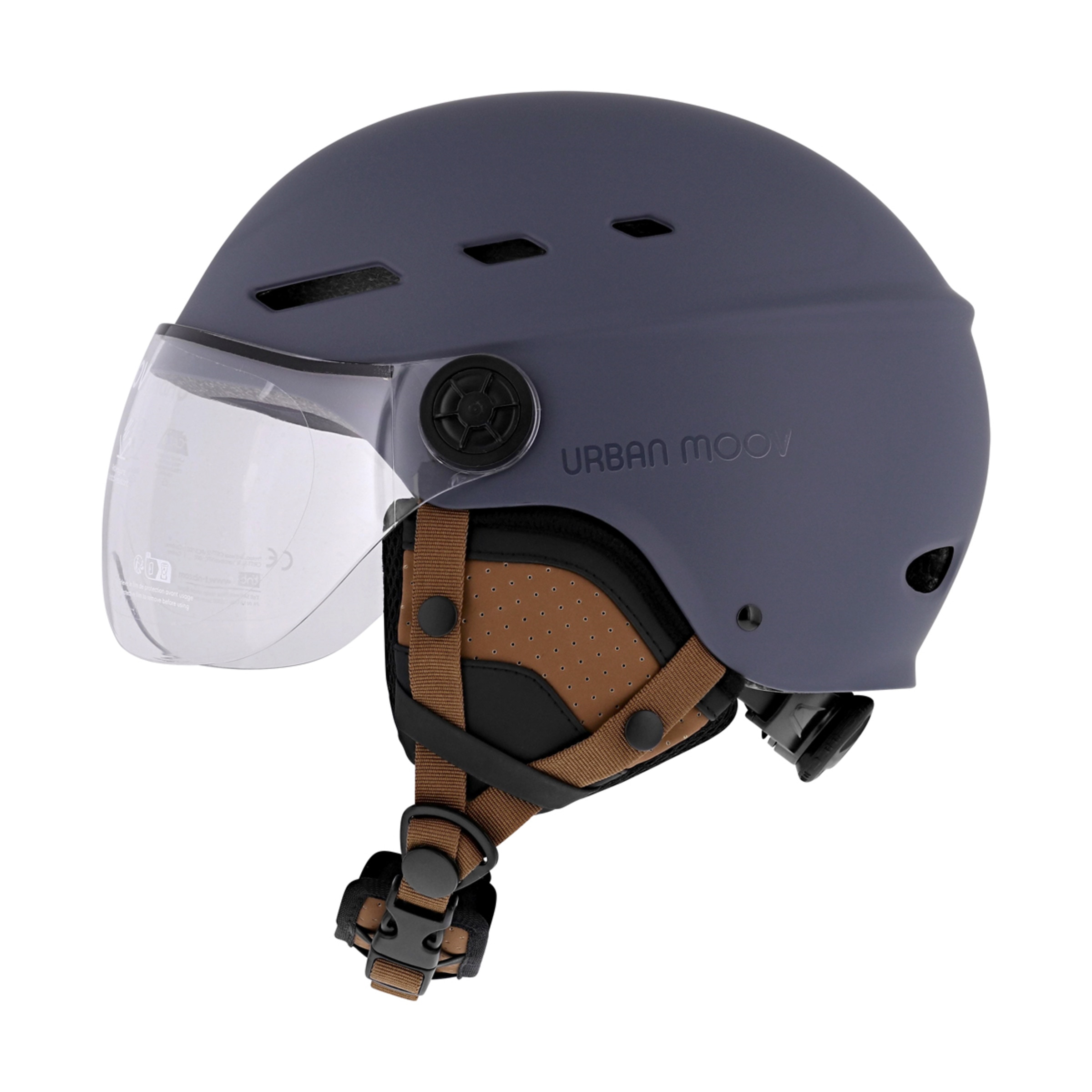 Casco protector T'nB Urban Moov con visera y orejeras desmontables Talla M-L-XL Azul marino-2