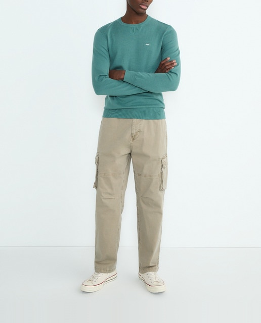 Imagen 0 de Jersey ligero de hombre de manga larga con cuello redondo liso