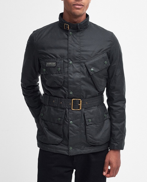 Imagen 0 de Chaqueta de hombre en azul con cinturón