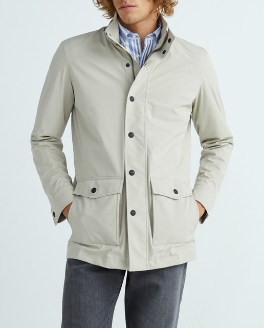 Imagen 0 de Parka de hombre impermeable con cuello alto