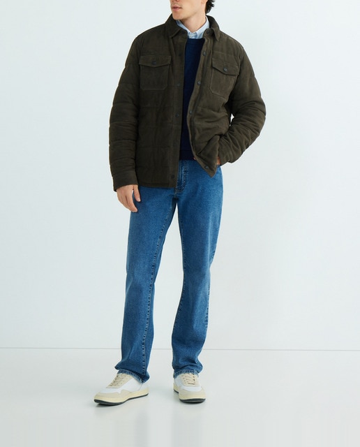 Imagen 0 de Abrigo de hombre estilo sobrecamisa de ante