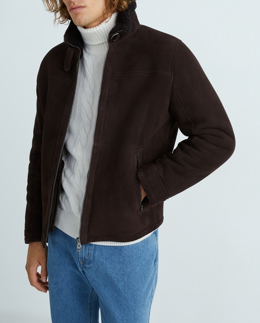 Imagen 0 de Cazadora de hombre tipo bomber de piel