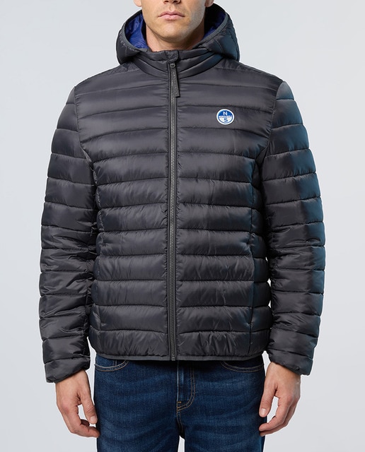 Imagen 0 de Chaqueta acolchada con capucha en ripstop reciclado de hombre