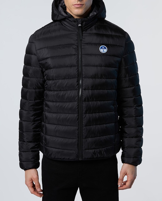 Imagen 0 de Chaqueta acolchada con capucha en ripstop reciclado de hombre