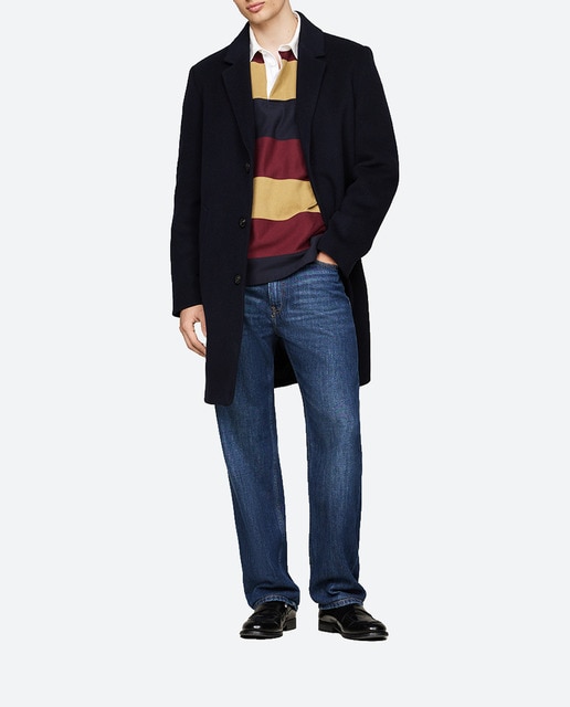 Imagen 0 de Abrigo de paño con cierre de botones de hombre