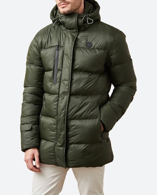 Imagen 0 de Abrigo de hombre, 3/4 thermolite, capucha, logo engomado en brazo.