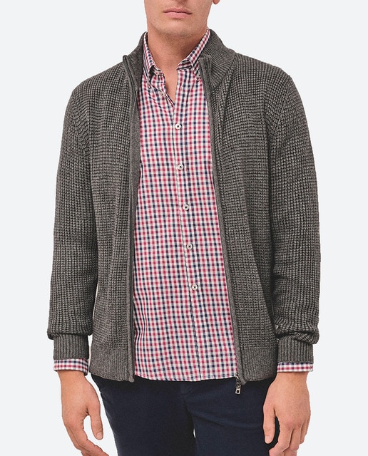 Imagen 0 de Chaqueta de punto de hombre cierre cremallera punto inglés