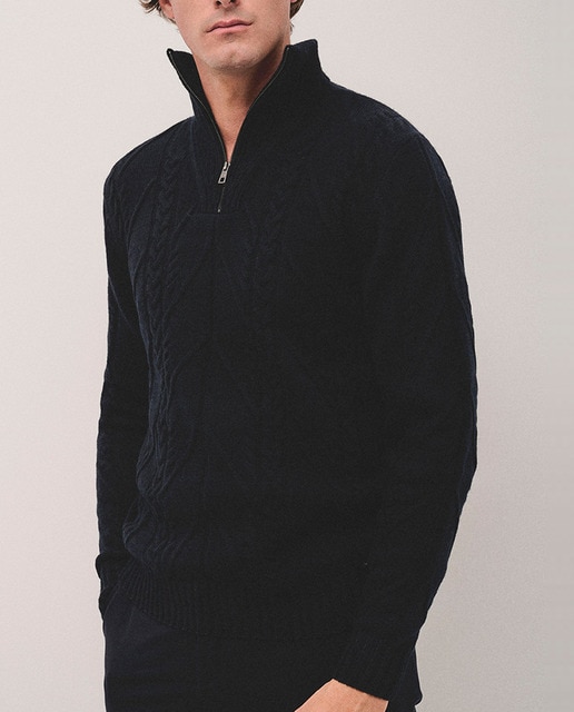 Imagen 0 de Jersey de hombre cuello cremallera estructura ochos