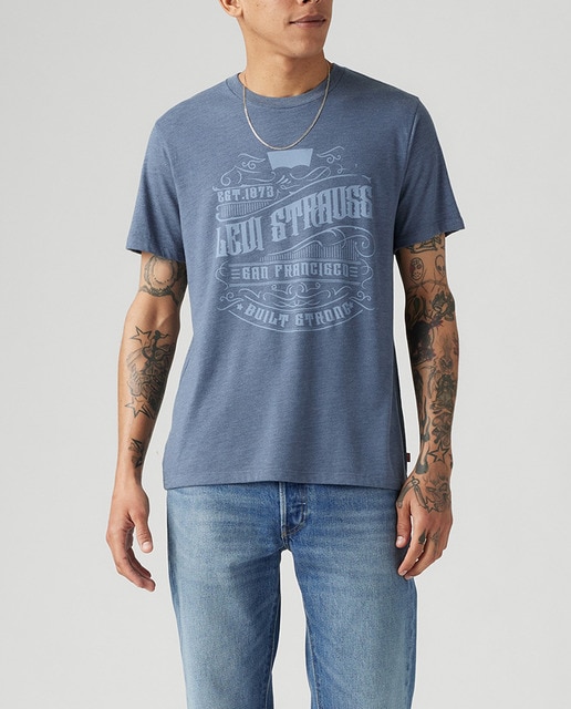 Imagen 0 de Camiseta de hombre de manga corta con cuello redondo