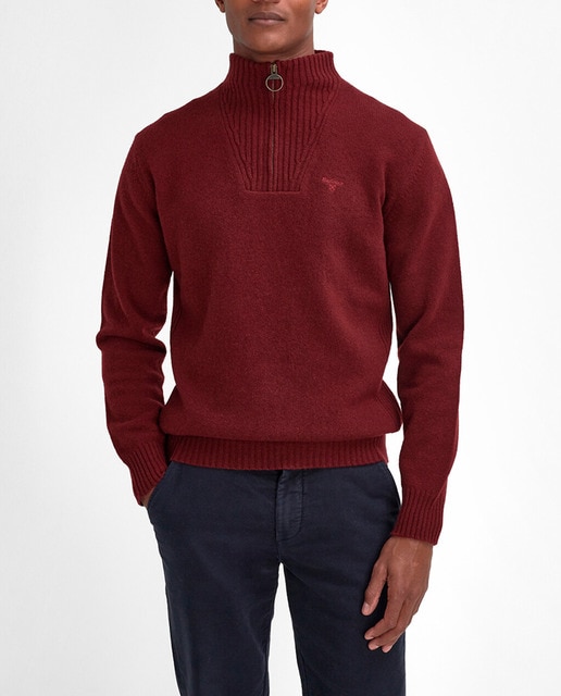 Imagen 0 de Jersey de hombre de manga larga con cierre de media cremallera