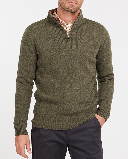 Imagen 0 de Jersey de hombre de manga larga con cuello de cremallera