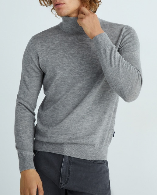 Imagen 0 de Jersey de hombre cuello vuelto de lana y cashmere