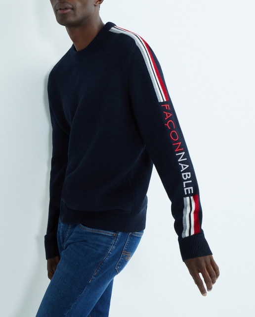 Imagen 0 de Jersey de hombre con detalles en mangas