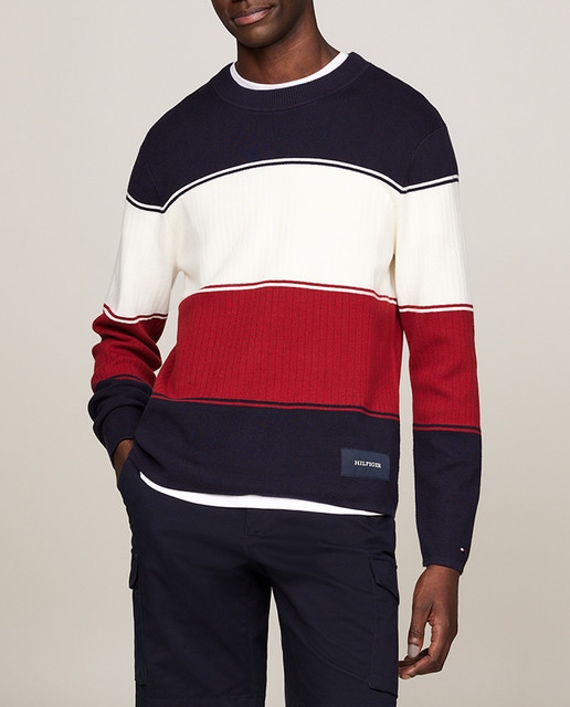 Imagen 0 de Jersey de hombre colorblock con cuello redondo