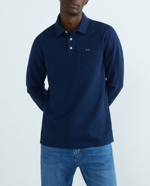 Imagen 0 de Polo de hombre de manga larga con estampado en la espalda