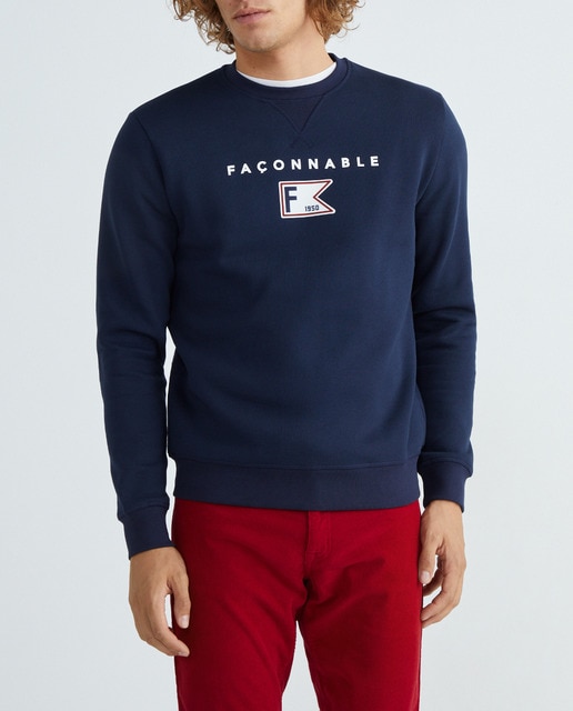 Imagen 0 de Sudadera de algodón con cuello redondo