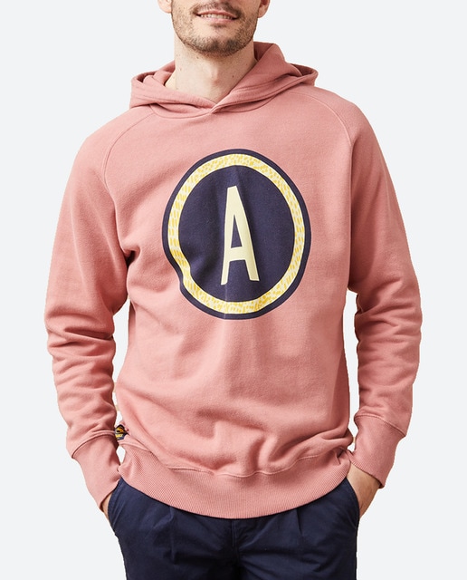 Imagen 0 de Sudadera de hombre con capucha serigrafiada en delantero.