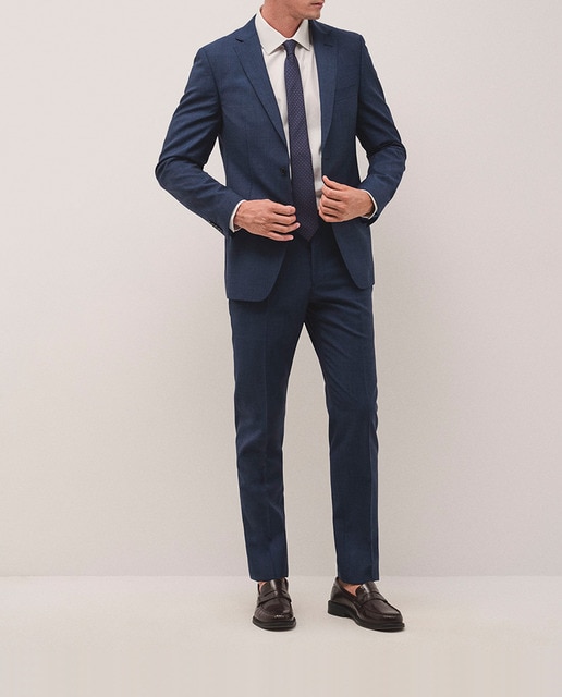 Imagen 0 de Traje de hombre half canvas slim fit microcuadros