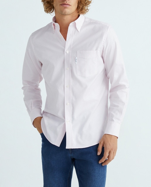 Imagen 0 de Camisa de hombre classic fit de rayas oxford