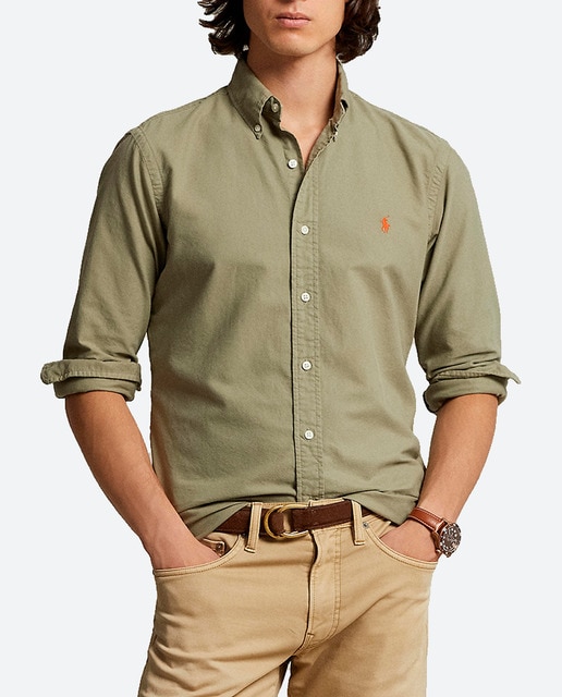 Imagen 0 de Camisa de hombre de oxford teñido en prenda Regular fit