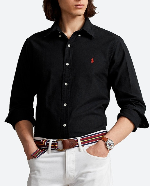 Imagen 0 de Camisa de hombre de Oxford teñido en prenda Regular fit