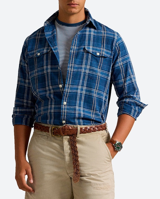 Imagen 0 de Camisa de hombre mezcla de lino y algodón Classic fit
