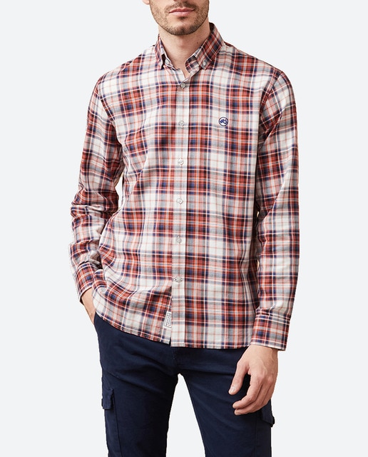 Imagen 0 de Camisa de hombre de cuadros de corte slim.