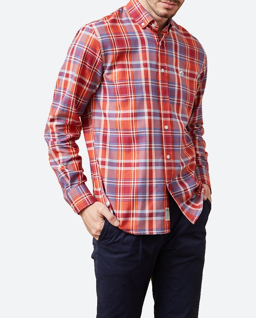 Imagen 0 de Camisa de hombre de cuadros de corte slim.
