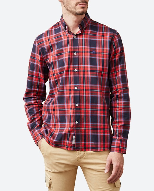 Imagen 0 de Camisa de hombre de cuadros de corte slim.