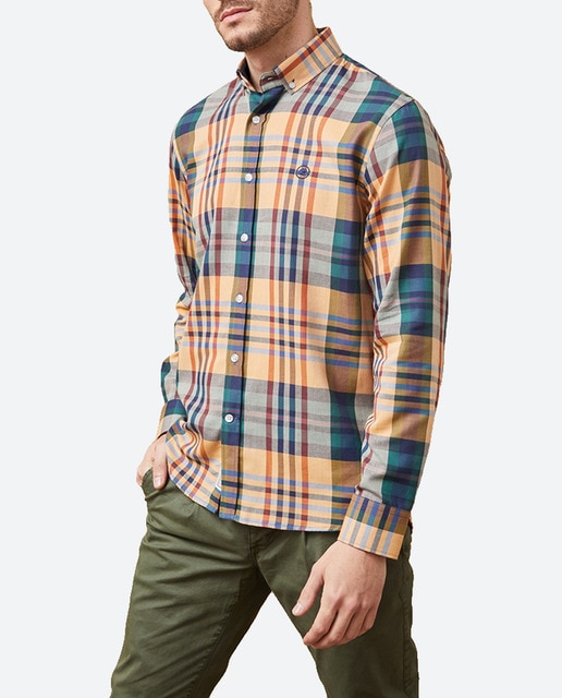 Imagen 0 de Camisa de hombre de cuadros de corte slim.