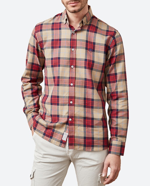 Imagen 0 de Camisa de hombre de cuadros de corte slim.