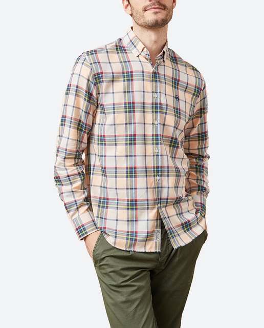 Imagen 0 de Camisa de hombre de cuadros de corte slim.