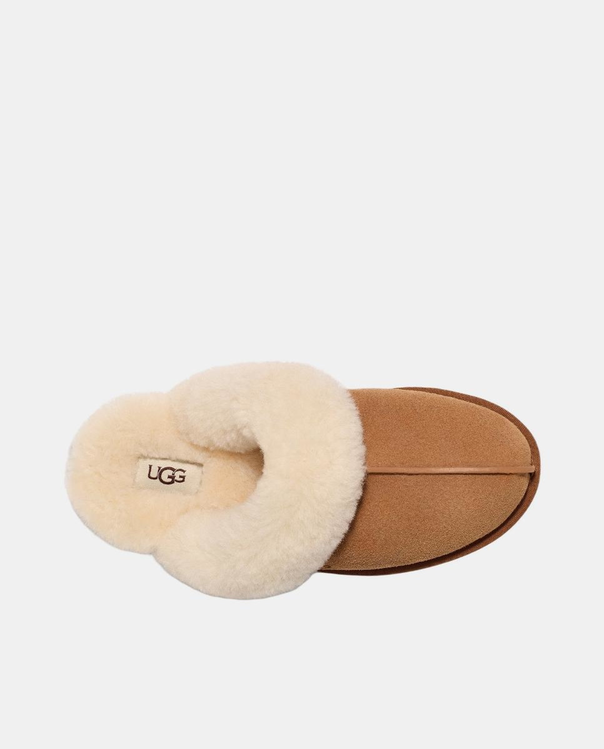 Chinelos de Quarto Scuffette II com Forro Interior e Rebordo com Pelo Camel-4
