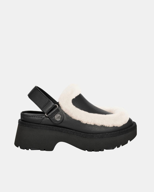 Imagem 0 de Mules com Salto Esmee Clog. Em Pele e Forrados com Pelo.