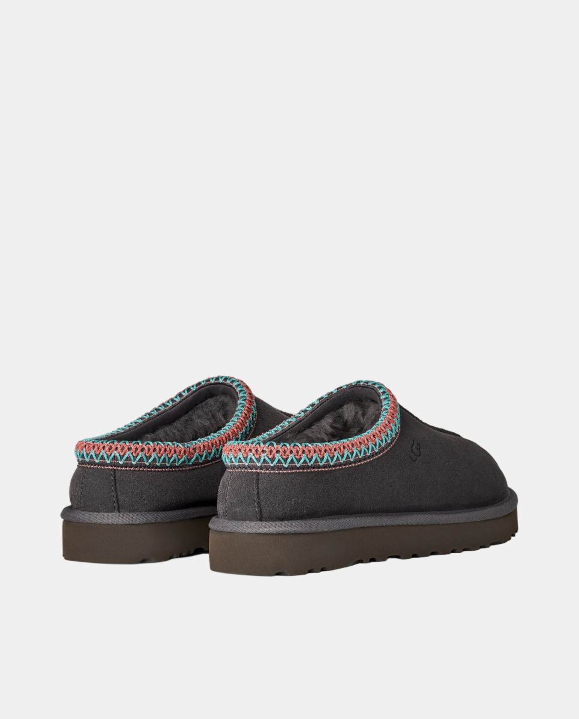 Mules Tasman II em Pele e Forrados com Pelo Cinzento-4