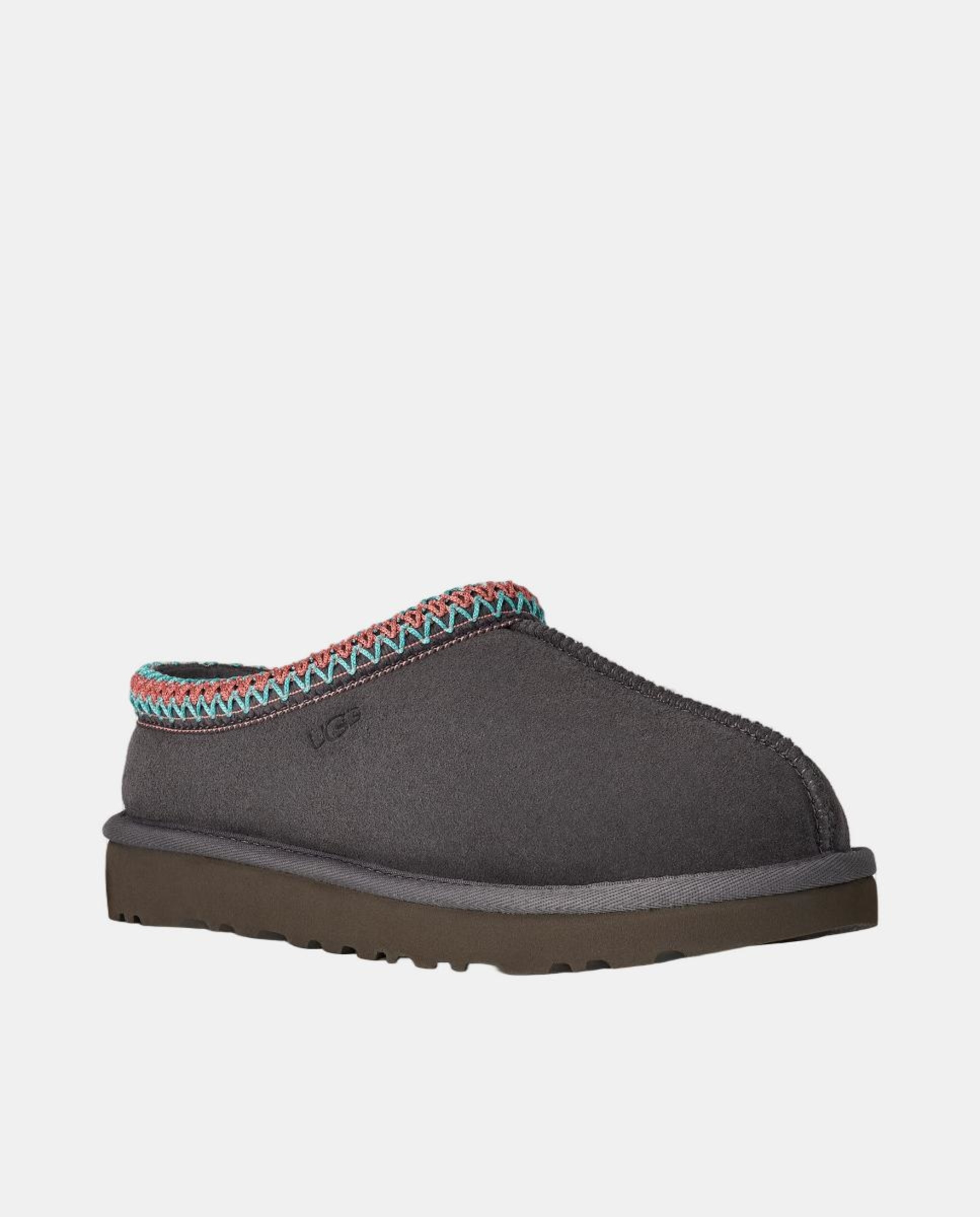 Mules Tasman II em Pele e Forrados com Pelo Cinzento-2