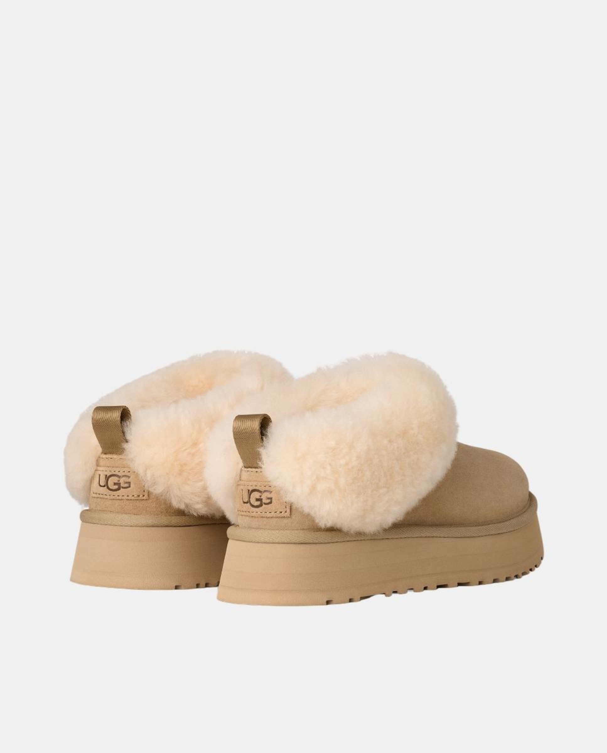 Botins Rasos Tazzelle em Pele e com Pelo Exterior Natural-4