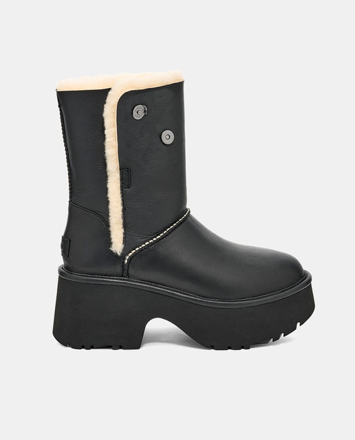 Imagem 0 de Botins de Salto Esmee em Pele e Forrados com Pelo