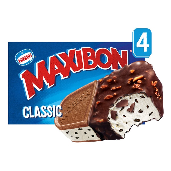 Sandwich-Eis Sahne und Schokoladenstückchen 4 Stück Karton 560 ml