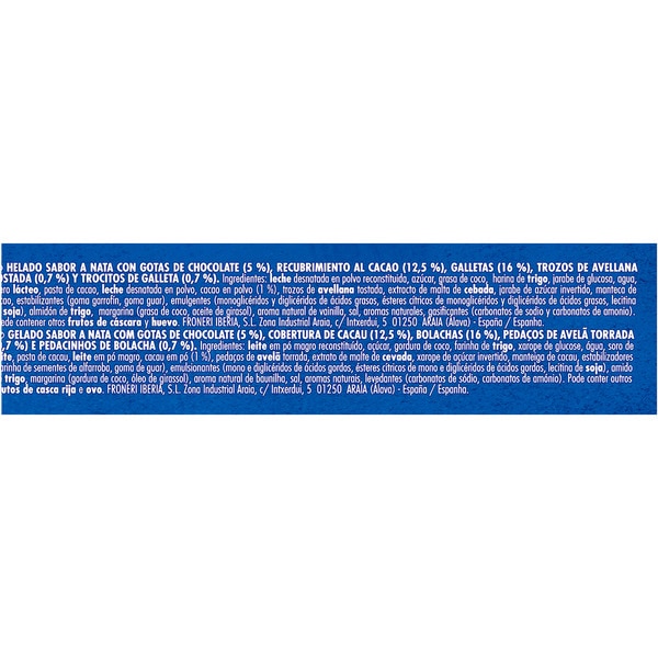 Sandwich-Eis Sahne und Schokoladenstückchen 4 Stück Karton 560 ml