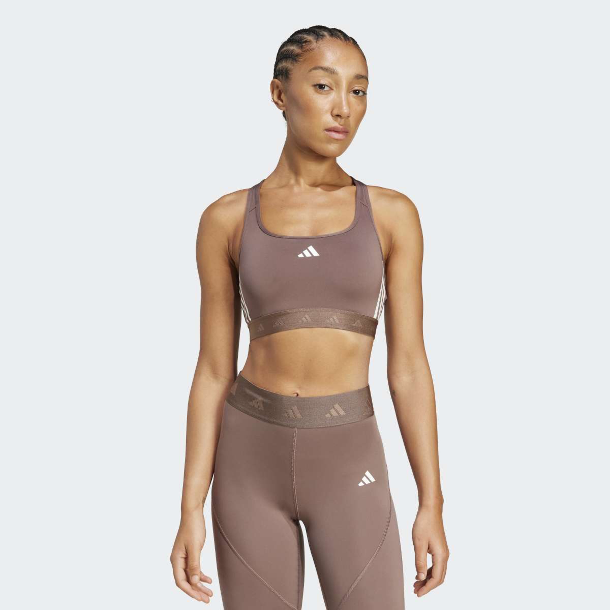 Top de Mulher Hyperglam Powerreact Training Medium-Support Castanho-1