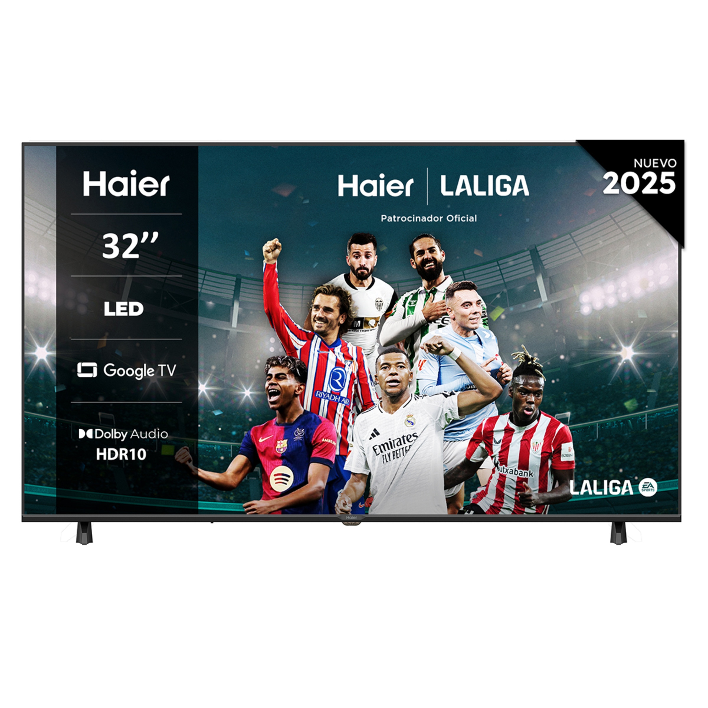 TV LED 80 cm (32") Haier H32K85FUX Full HD, Smart Google TV, HDR10, Dolby Audio Black-1