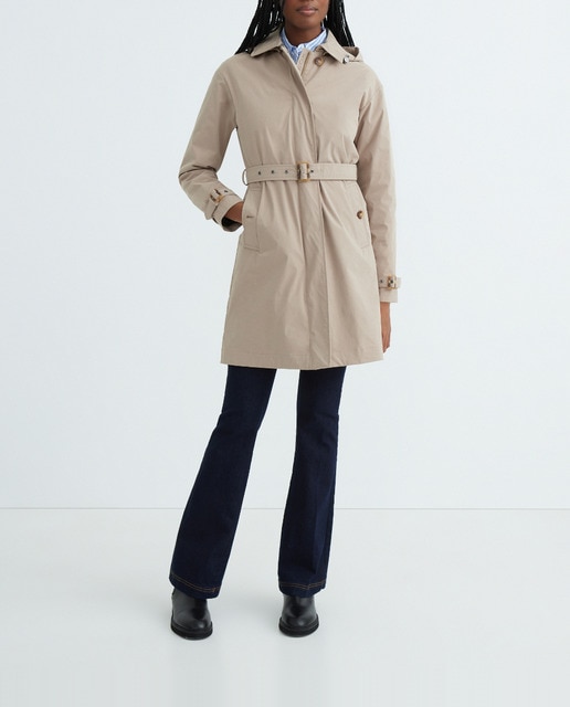 Imagen 0 de Gabardina acolchada de mujer con capucha desmontable