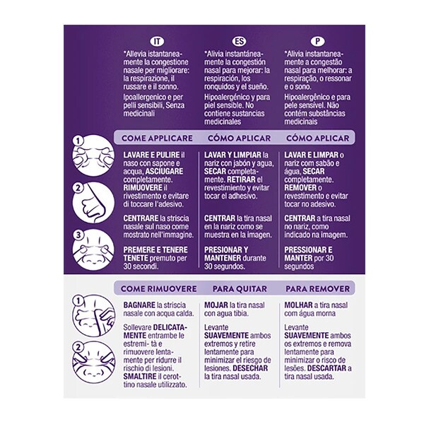 Nasenstreifen zum besseren Atmen und für einen erholsamen Schlaf Box 10 Einheiten