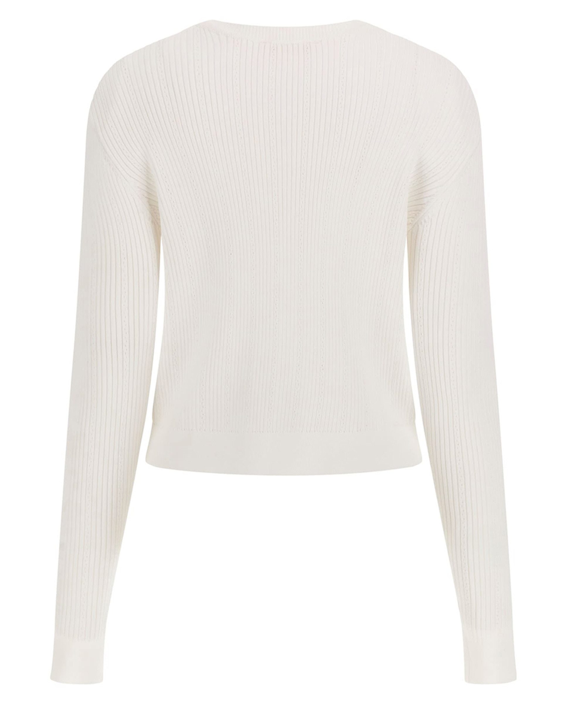Cardigan de malha com manga comprida Branco-7