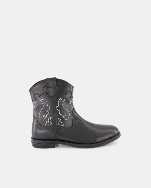 Imagem 0 de Botins de Cowboy em Pele com Bordados