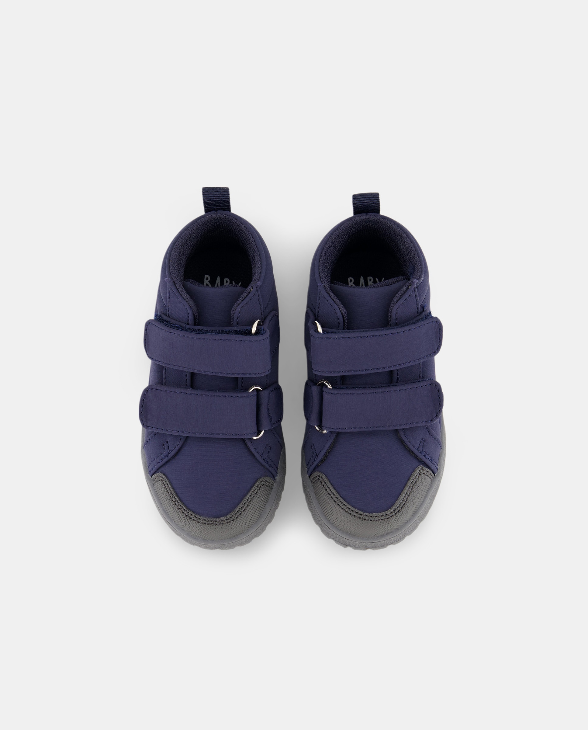 Botins de Nylon de Bebé com Dois Velcros Azul-marinho-4