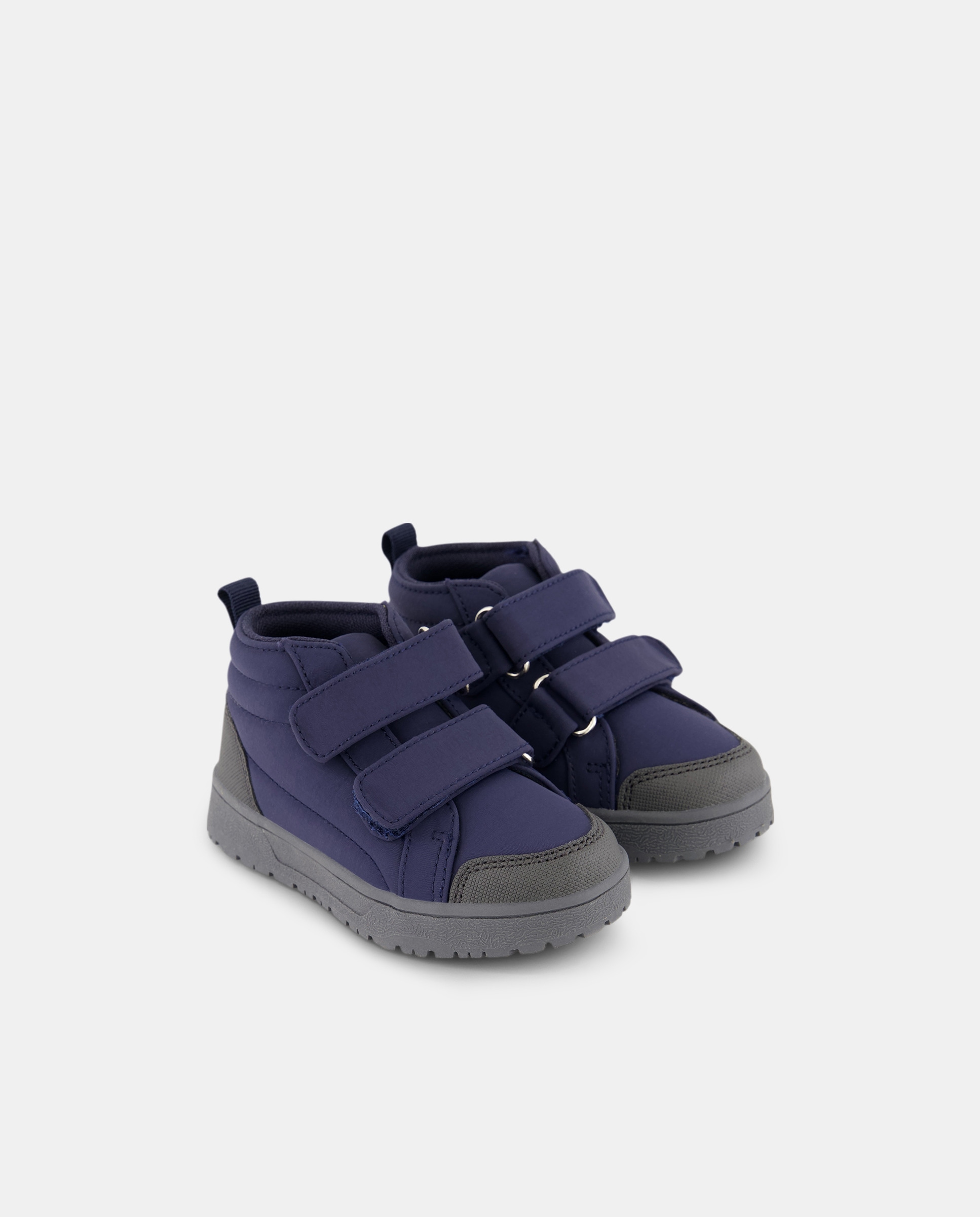 Botins de Nylon de Bebé com Dois Velcros Azul-marinho-2